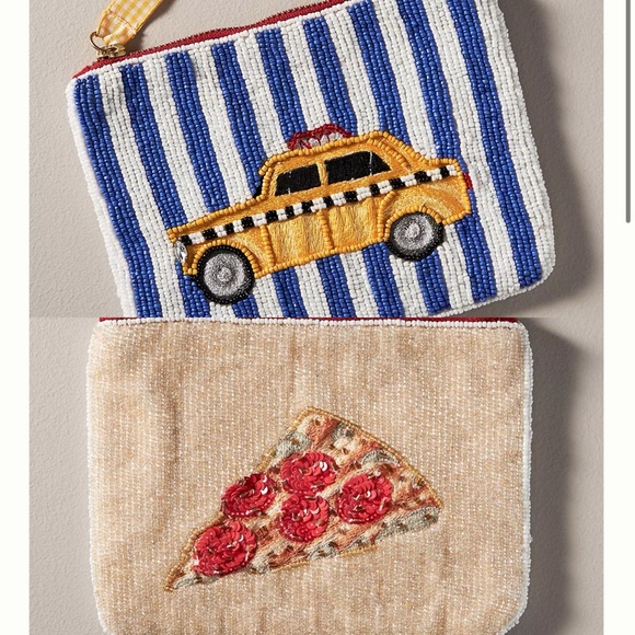 Anthropologie Handbags - Anthropologie Beaded New York City Pouch/Bag